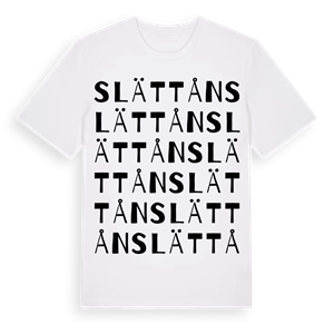Slättån ordlek t-shirt – ekologisk bomull t-shirt från Pinshirt