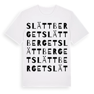 Slättberget ordlek t-shirt – ekologisk bomull t-shirt från Pinshirt