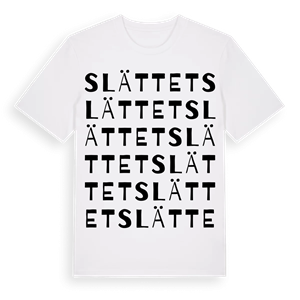 Slättet ordlek t-shirt – ekologisk bomull t-shirt från Pinshirt