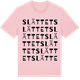 Pink Cotton t-shirt med Slättet ordlek t-shirt