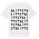 White t-shirt med Slättet ordlek t-shirt