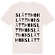 Vintage White t-shirt med Slättmon ordlek t-shirt