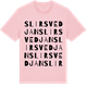 Pink Cotton t-shirt med Slirsvedjan ordlek t-shirt