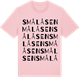 Pink Cotton t-shirt med Smålåsen ordlek t-shirt