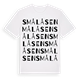 White t-shirt med Smålåsen ordlek t-shirt