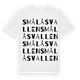 White t-shirt med Smålåsvallen ordlek t-shirt