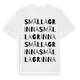 White t-shirt med Smällagrinna ordlek t-shirt