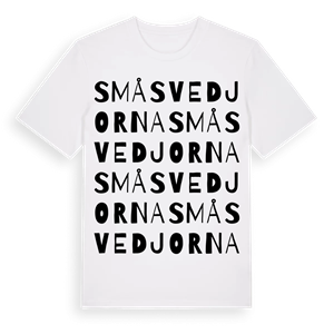Småsvedjorna ordlek t-shirt – ekologisk bomull t-shirt från Pinshirt