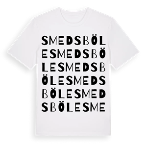 Smedsböle ordlek t-shirt – ekologisk bomull t-shirt från Pinshirt