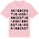 Pink Cotton t-shirt med Snägdenstugan ordlek t-shirt