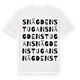 White t-shirt med Snägdenstugan ordlek t-shirt