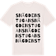 Vintage White t-shirt med Snägdenstugan ordlek t-shirt