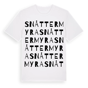 Snåttermyra ordlek t-shirt – ekologisk bomull t-shirt från Pinshirt