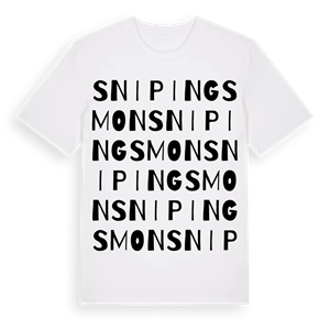 Snipingsmon ordlek t-shirt – ekologisk bomull t-shirt från Pinshirt