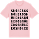 Pink Cotton t-shirt med Snöberg ordlek t-shirt