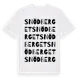 White t-shirt med Snödberget ordlek t-shirt