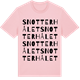 Pink Cotton t-shirt med Snotterhålet ordlek t-shirt