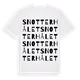 White t-shirt med Snotterhålet ordlek t-shirt