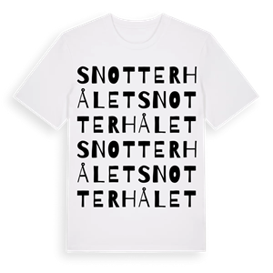 Snotterhålet ordlek t-shirt – ekologisk bomull t-shirt från Pinshirt