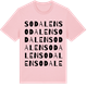 Pink Cotton t-shirt med Sodalen ordlek t-shirt