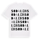 White t-shirt med Sodalen ordlek t-shirt