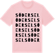 Pink Cotton t-shirt med Södersel ordlek t-shirt