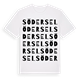 White t-shirt med Södersel ordlek t-shirt
