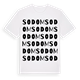 White t-shirt med Sodom ordlek t-shirt
