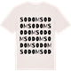 Vintage White t-shirt med Sodom ordlek t-shirt