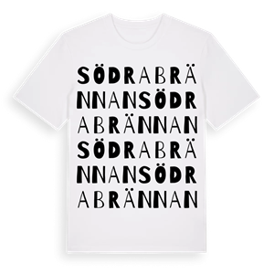 Södra Brännan ordlek t-shirt – ekologisk bomull t-shirt från Pinshirt