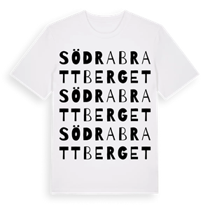 Södra Brattberget ordlek t-shirt – ekologisk bomull t-shirt från Pinshirt