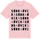 Pink Cotton t-shirt med Södra Överå ordlek t-shirt