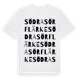 White t-shirt med Södra Sörflärke ordlek t-shirt