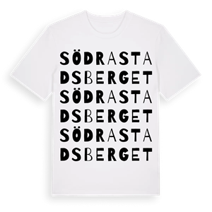 Södra Stadsberget ordlek t-shirt – ekologisk bomull t-shirt från Pinshirt