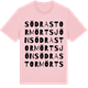 Pink Cotton t-shirt med Södra Stormörtsjön ordlek t-shirt