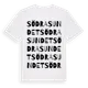 White t-shirt med Södra Sundet ordlek t-shirt
