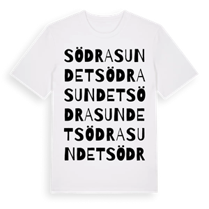 Södra sundet ordlek t-shirt – ekologisk bomull t-shirt från Pinshirt