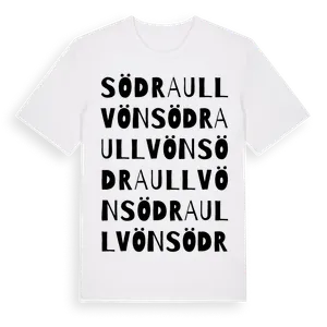 Södra Ullvön ordlek t-shirt – ekologisk bomull t-shirt från Pinshirt