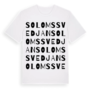 Solomssvedjan ordlek t-shirt – ekologisk bomull t-shirt från Pinshirt