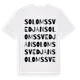White t-shirt med Solomssvedjan ordlek t-shirt