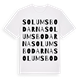 White t-shirt med Solumsbodarna ordlek t-shirt