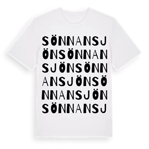 Sönnansjön ordlek t-shirt – ekologisk bomull t-shirt från Pinshirt