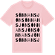 Pink Cotton t-shirt med Sönnansjön ordlek t-shirt