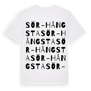 Sör-Hångsta ordlek t-shirt – ekologisk bomull t-shirt från Pinshirt