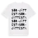 White t-shirt med Sör-Jättesta ordlek t-shirt