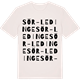 Vintage White t-shirt med Sör-Ledinge ordlek t-shirt