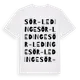 White t-shirt med Sör-Ledinge ordlek t-shirt