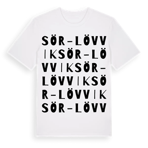 Sör-Lövvik ordlek t-shirt – ekologisk bomull t-shirt från Pinshirt