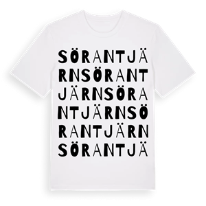 Sörantjärn ordlek t-shirt – ekologisk bomull t-shirt från Pinshirt