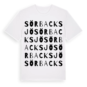 Sörbacksjö ordlek t-shirt – ekologisk bomull t-shirt från Pinshirt